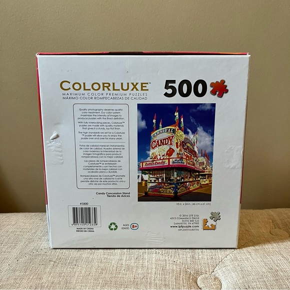 Lafayette 500 Piece Colorluxe Puzzle "Candy Concession Stand" 18" x 24" - Picture 2 of 2